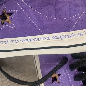 Brand new purple suede Converse runners. Never worn, only tried on.